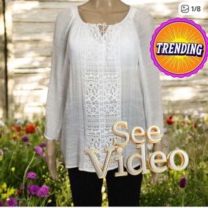 👛 2/$20 ZAC & RACHEL Pull On Peasant Style Blouse